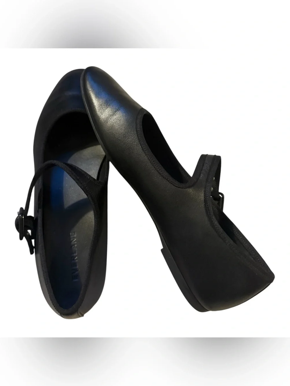 Everlane Black Mary Jane Flats with Buckle Strap - Picture 2 of 3